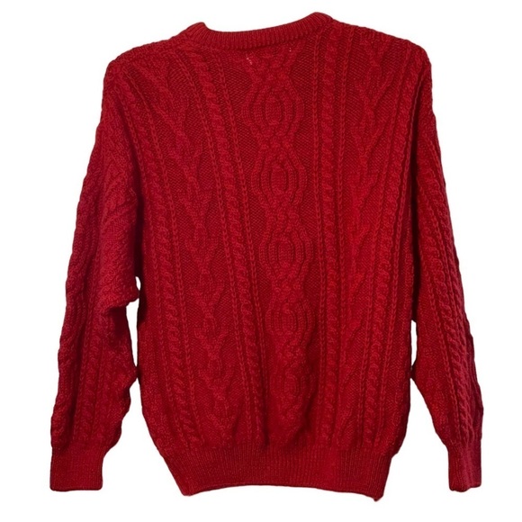 Aran Crafts Cable knit Fisherman’s Wool Sweater made in Ireland. Size Medium GUC - Picture 4 of 6